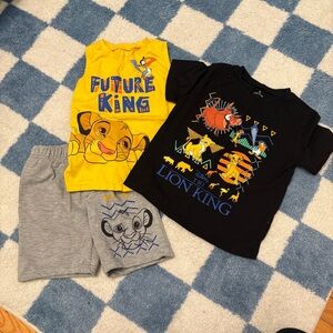 Disney - Lion King - Boys 3-piece Set - Shirt, tank top, shorts